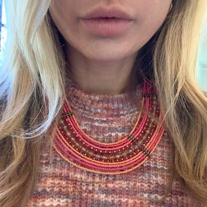 Necklace choker hippie bohemian beaded layers